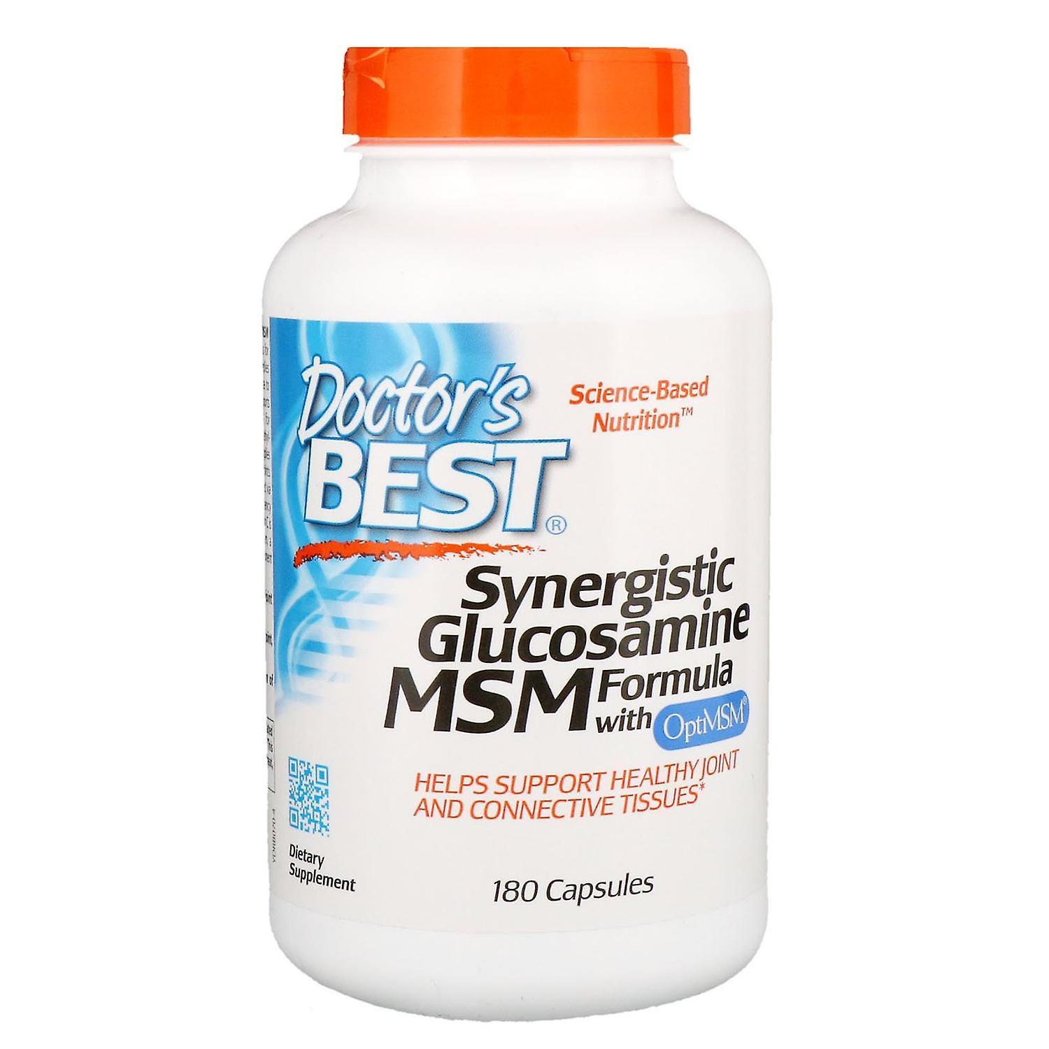 Doctor's Best, Synergistic Glucosamine MSM Formula, with OptiMSM,  , 180 Capsule