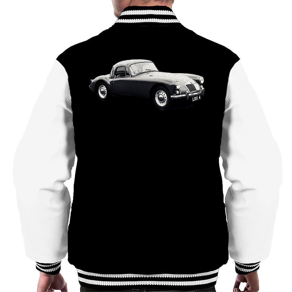 MG Side View British Motor Heritage Men's Varsity Jacket Black/White Small