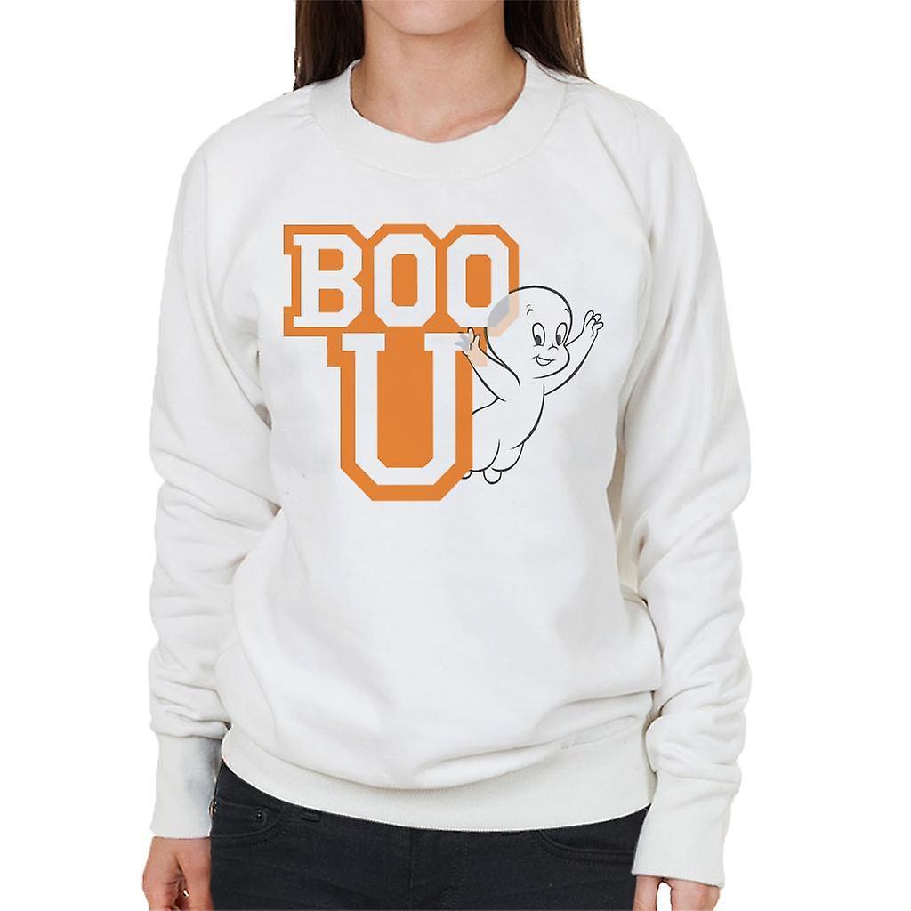 Casper The Friendly Ghost Boo You Varisty Women's Sweatshirt White Small