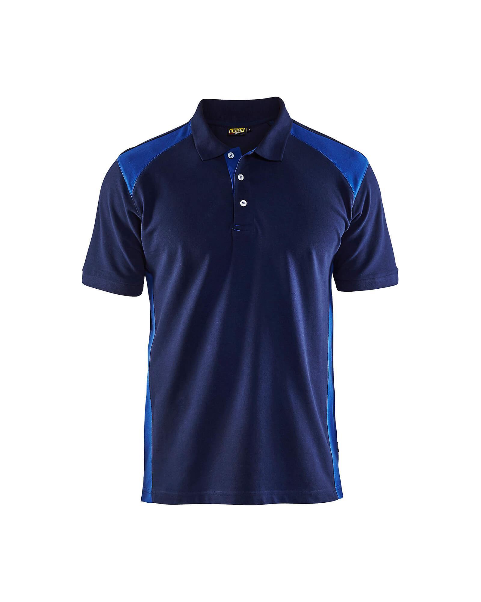 Blaklader 3324 work polo shirt - mens (33241050) - (colours 2 of 2) Navy blue/cornflower blue L