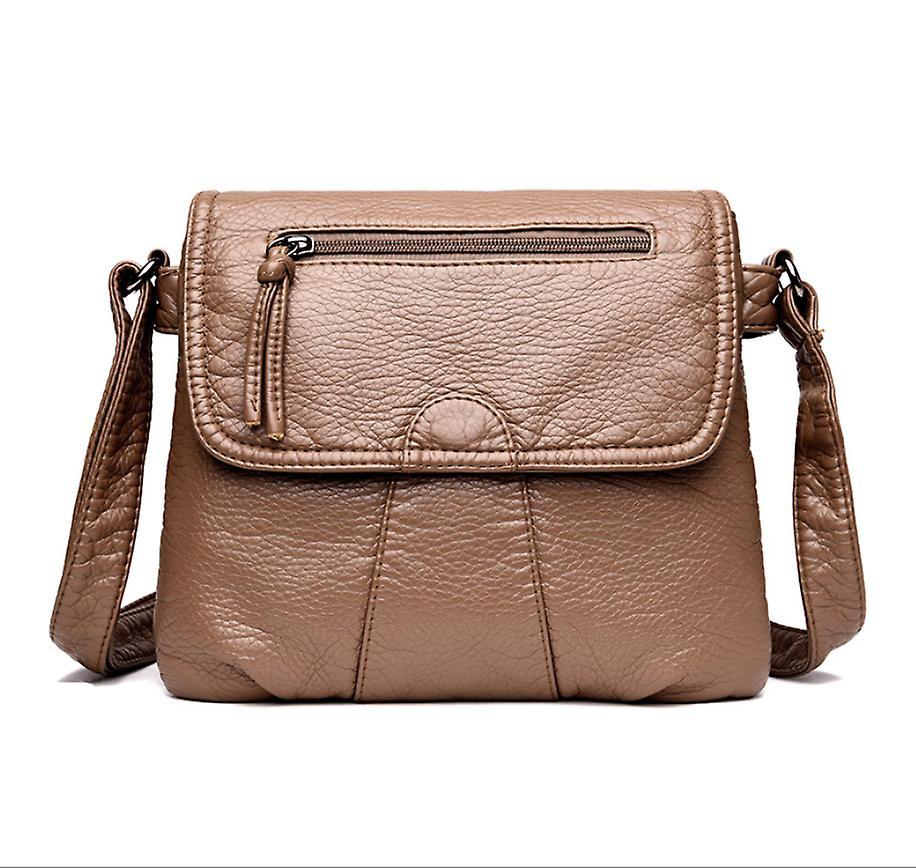 The Brands Market Soft pu leather women's messenger bag Khaki