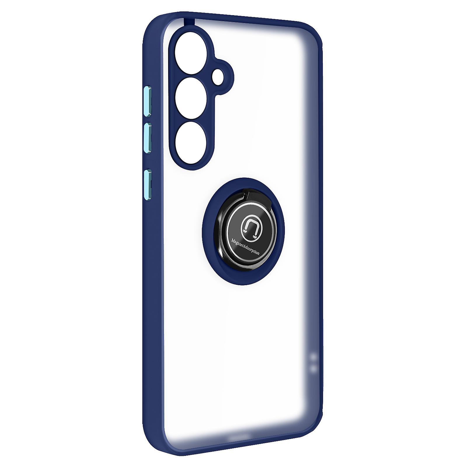 Avizar Case for Galaxy A55 with Metal Ring, Supporting Function Bleu Nuit