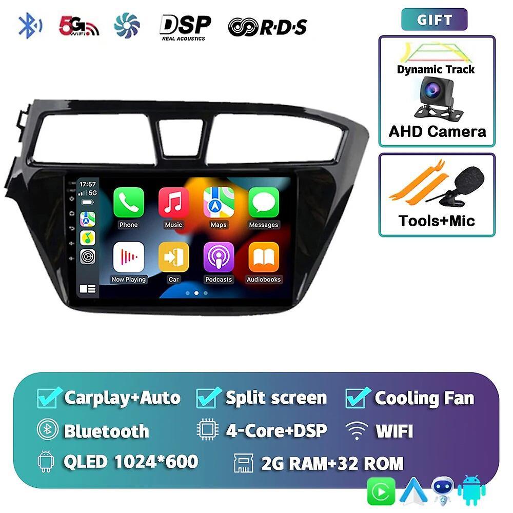 Redkid Android 13 Carplay Auto For Hyundai I20 2014 2015 2016 2017 2018 Car Radio Multimedia Gps Navigation Player Stereo 2din Wifi+4g 2G-32G CAM