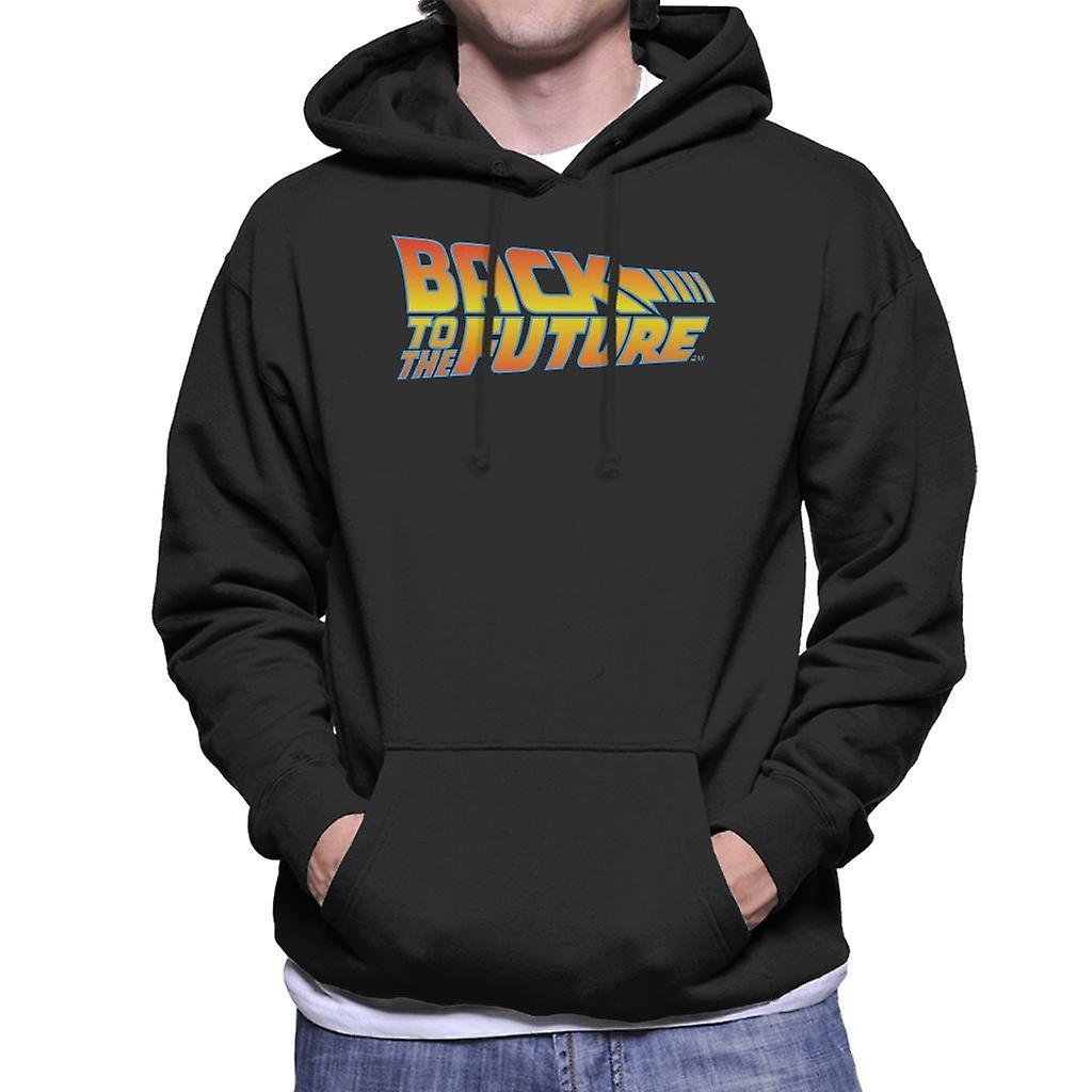 Back to the Future Classic Movie Logo Men's Hooded Sweatshirt Black Small