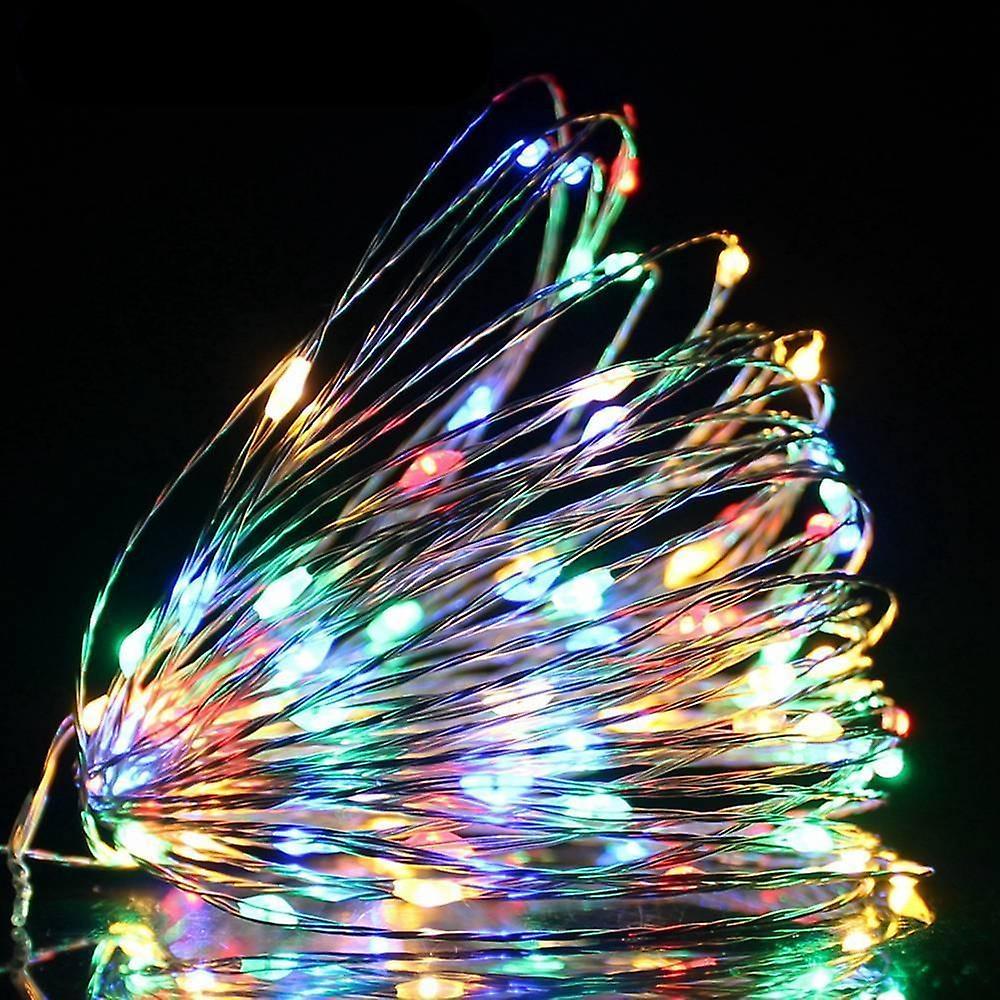 Slowmoose Ac 220v/110v, 1/2/5/10/20m- Copper Wire Led String Lights Multicolor 20Meter 200LEDs