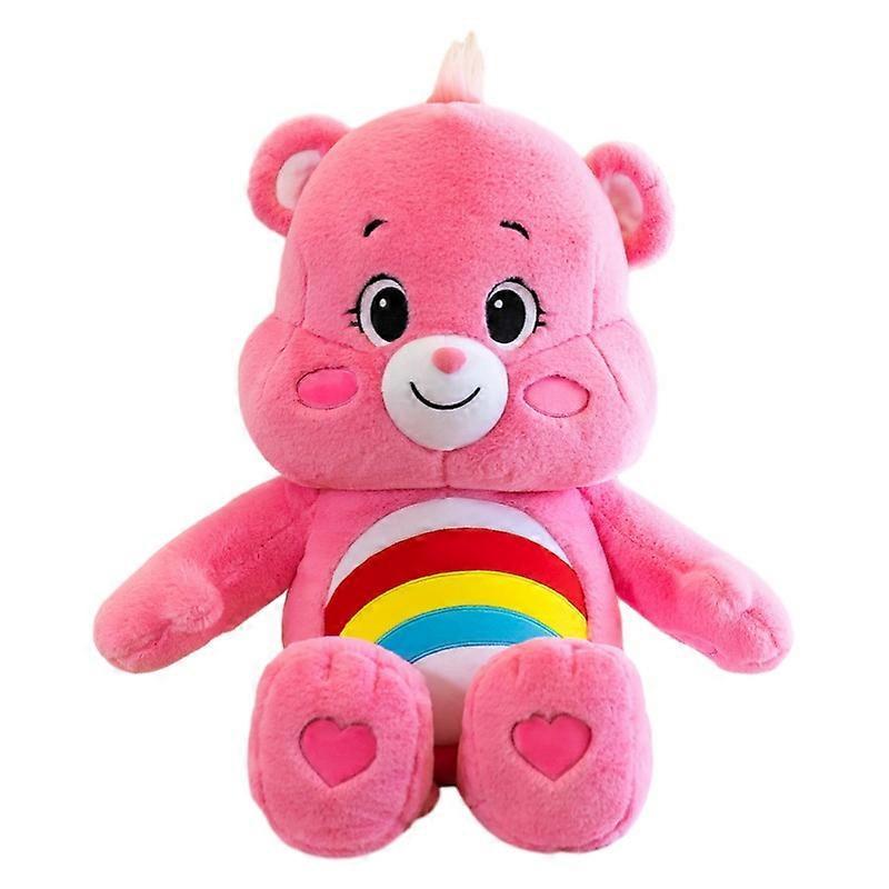 Wiuo Cartoon Rainbow Bear Plush Toy Doll Cute Bear Doll Catching Machine Doll Wholesale Hug Bear Pink