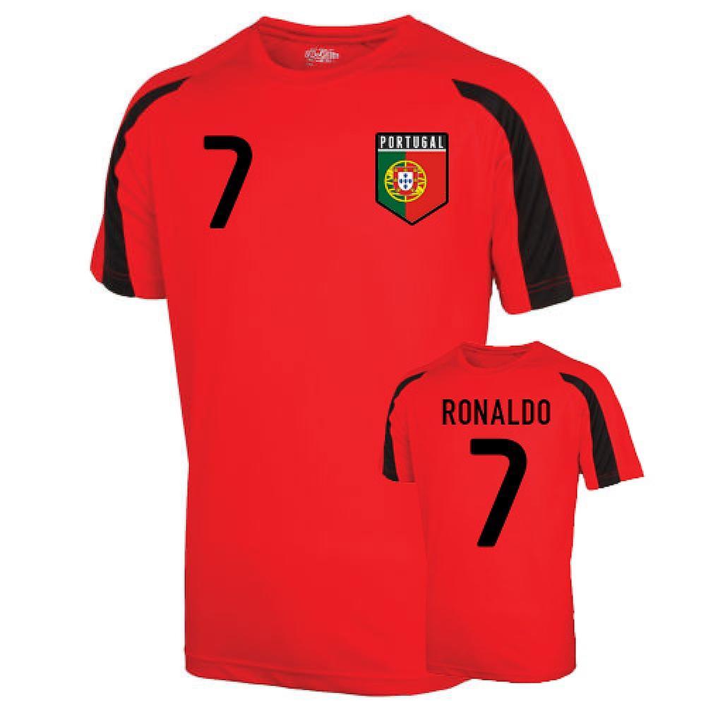 UKSoccerShop Portugal Sports Training Jersey (ronaldo 7) - Kids Red MB (7-8 Years)