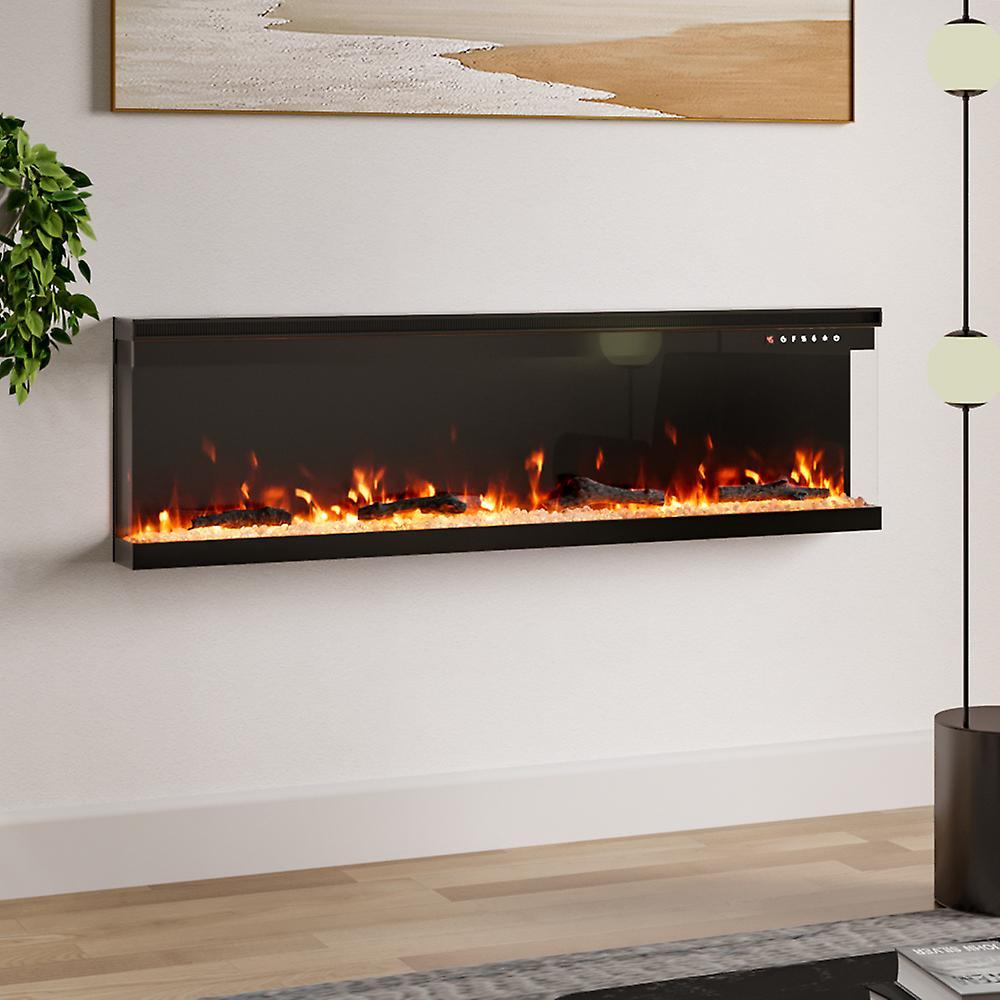 Living And Home 60inch Recessed/Freestanding Electric Fireplace