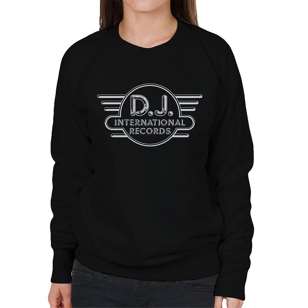 DJ International Records Logo Women's Sweatshirt Black X-Large