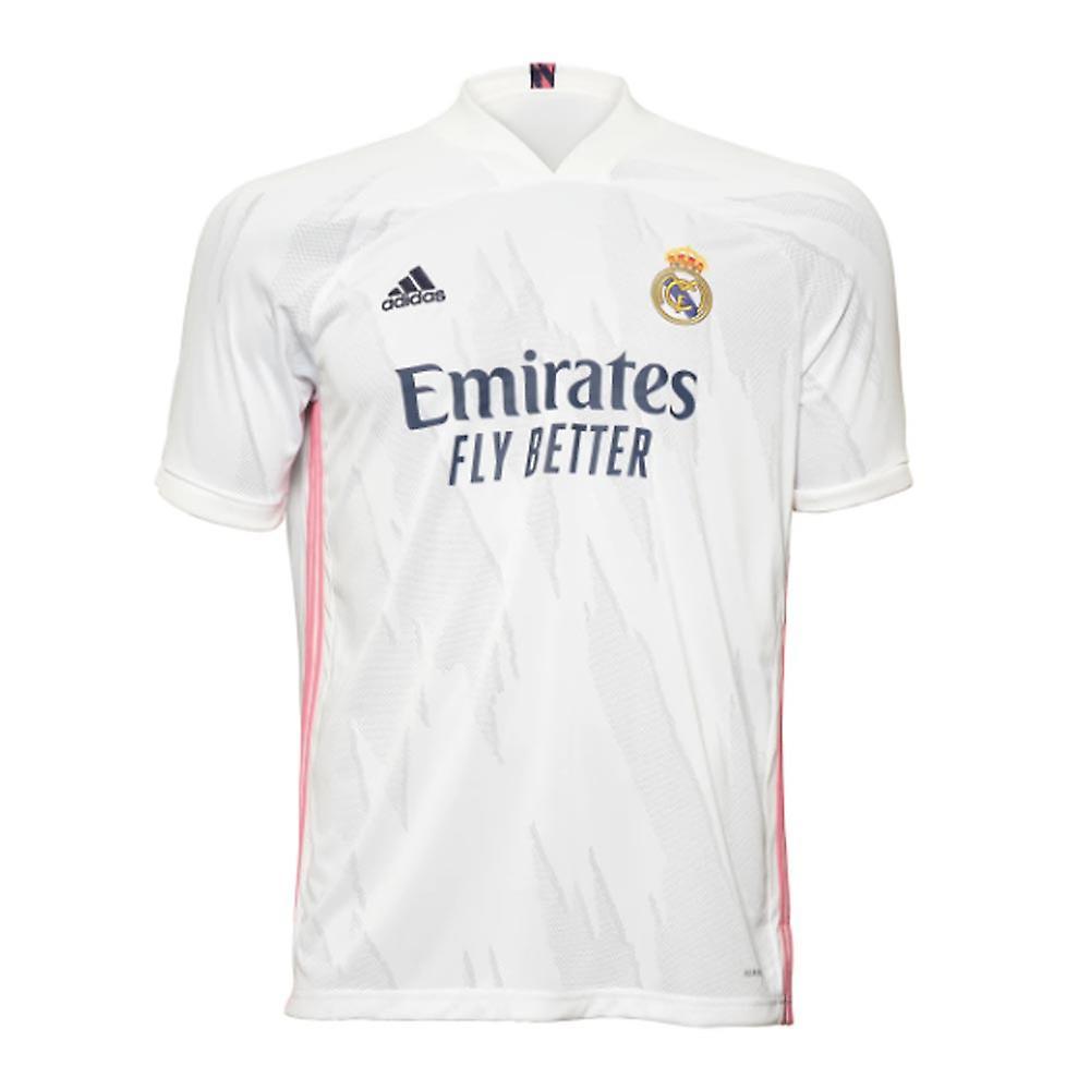 2020-2021 Real Madrid Adidas Home Football Shirt White Medium 38-40 inch Chest