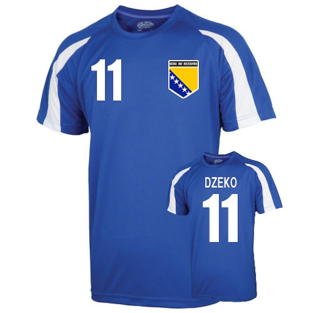 UKSoccerShop Bosnia Sports Training Jersey (dzeko 11) Blue Medium (38-40 inch)