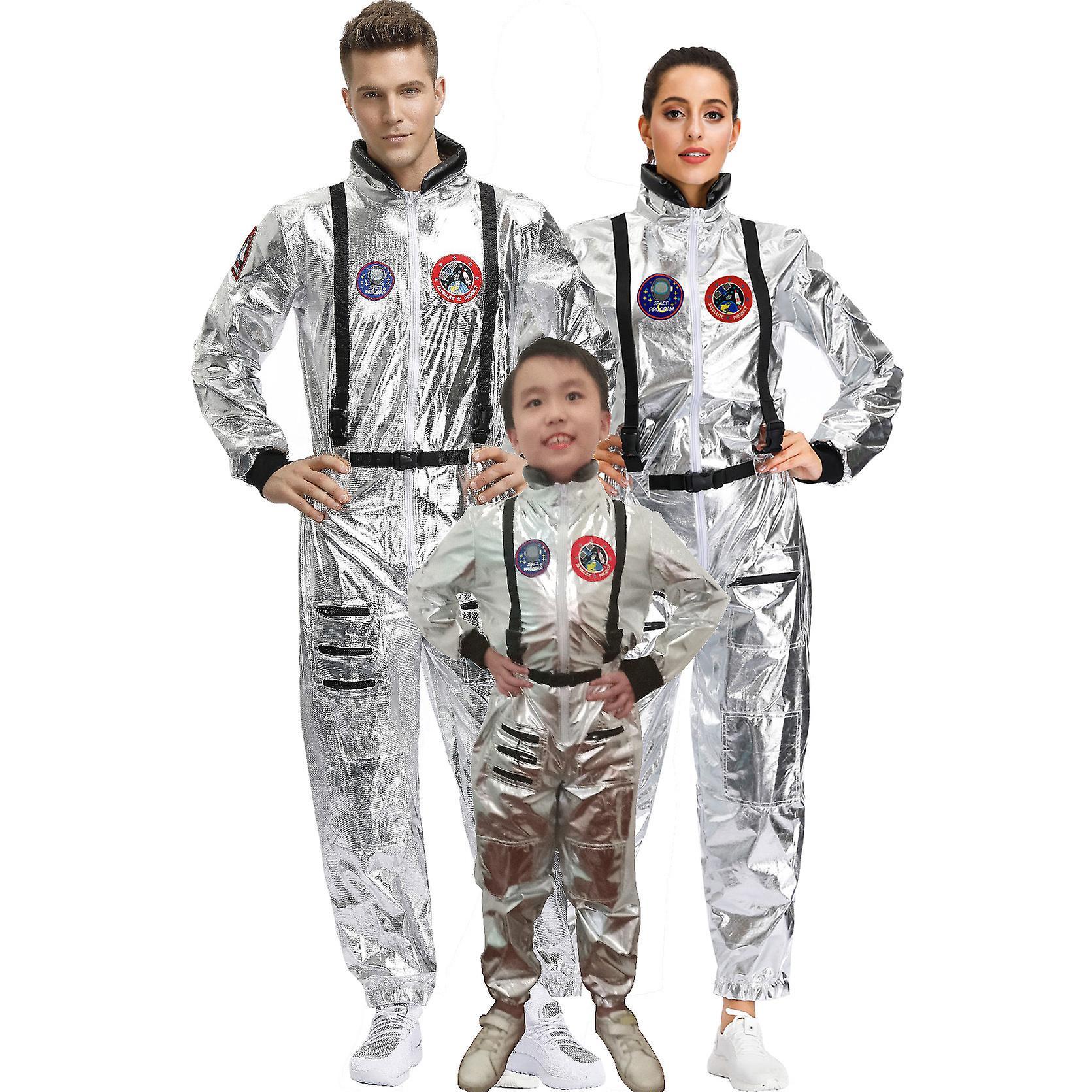 Litzee Astronaut Costume Men Halloween Costume For Women Jumpsuits Astronaut Suit Adult Cosplay Costumes S