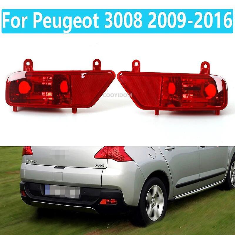 Jelivey For Peugeot 3008 2009-2016 New Rear Bumper Fog Lamp Coverright/left Passenger Driver's Side N/s Right