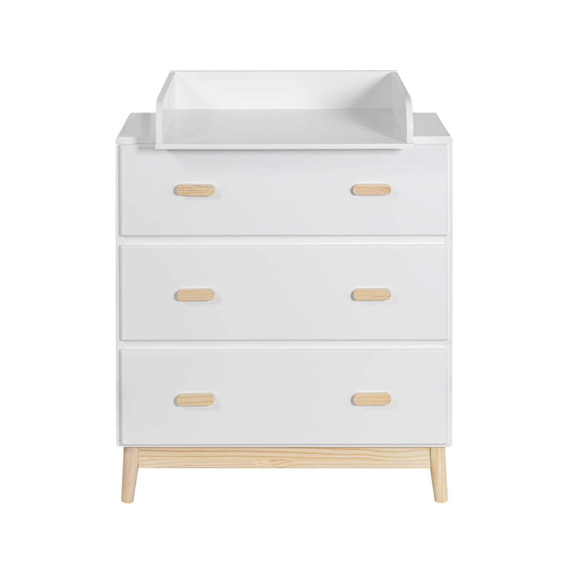 Mobili Rebecca Rebecca Betula Furniture Changing Table 100x80x42 MDF White Scandinavian Brown Pine to be assembled