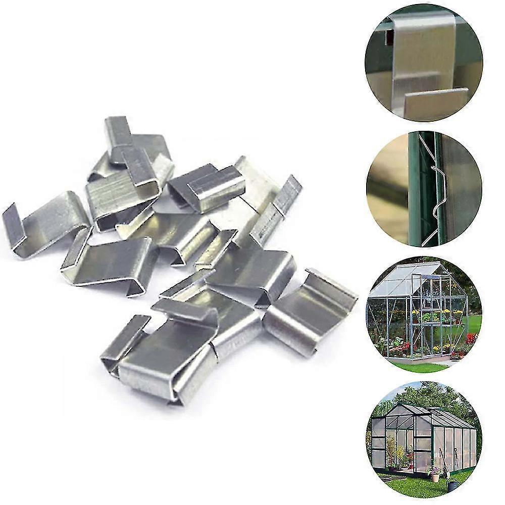 Tinor 50pcs/100pcs Portable Glazing Clips Greenhouse Glass Pane Garden Stainless Steel Replacement W Z Type