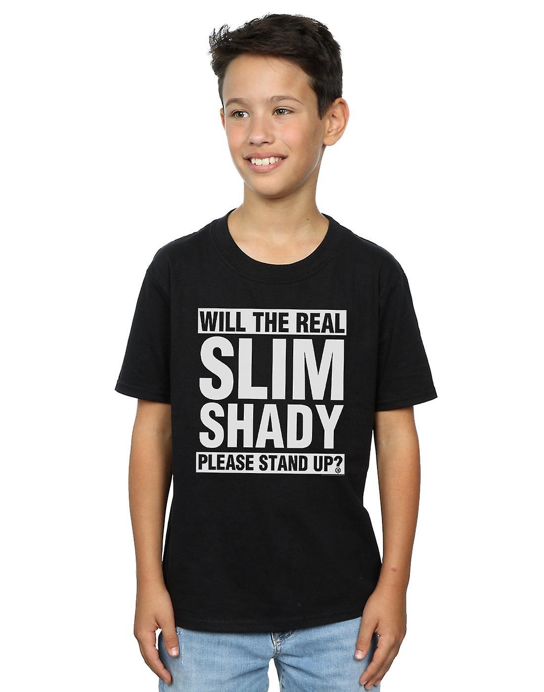 Absolute Cult Eminem Boys Real Slim Shady T-Shirt Black 9-11 Years