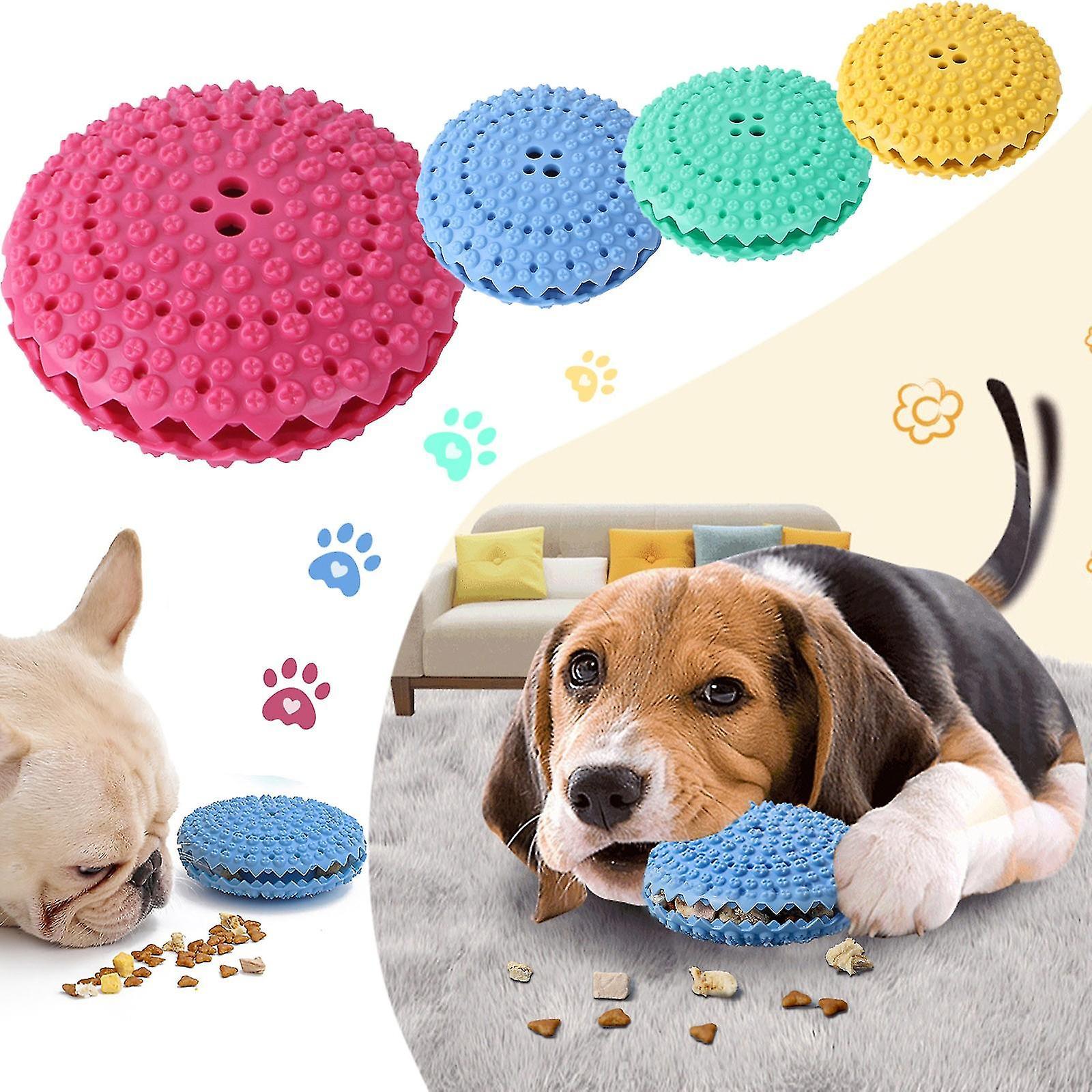 Tianzun Pet Leak Food Ball Toys, Dog Chew Toys For Aggressive Chewers,dog Teeth Cleaning Toys Food Treat Dispensing Dog Toys Red