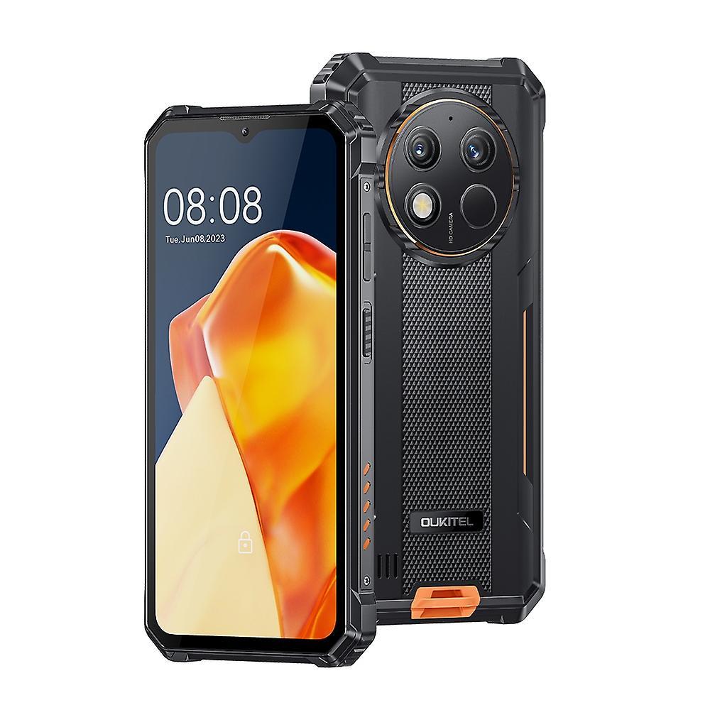 Oukitel WP28 Rugged 6.52‘' HD+ 10600mAh 8GB+256GB Android13 48MP Camera Moblie Phone Orange