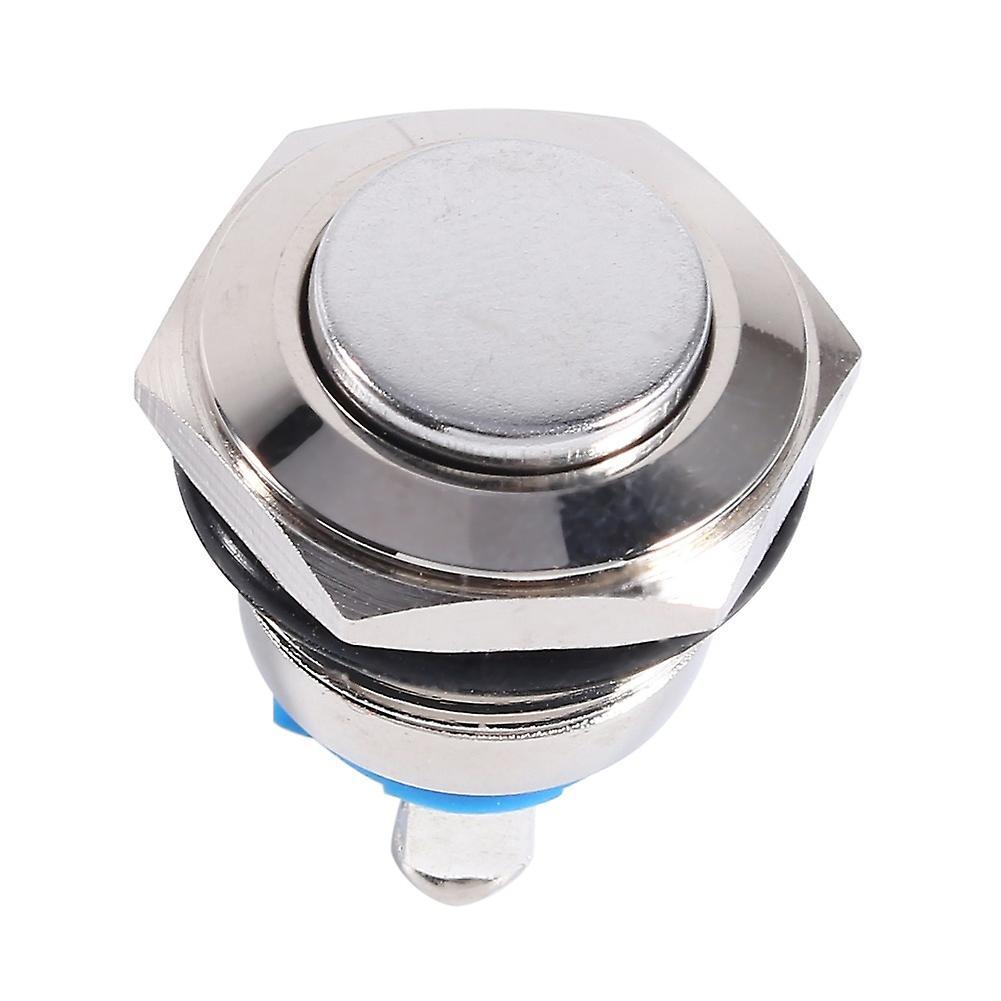 fornnerg 12V 16mm Waterproof Car Vehicle Metal Momentary Push Button ON/OFF Horn Switch