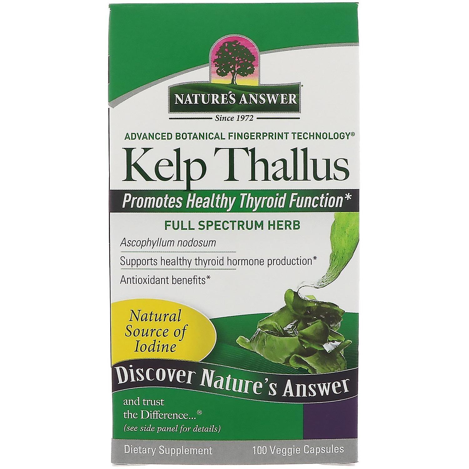 Nature's Answer, Kelp Thallus, 100 Veggie Capsules