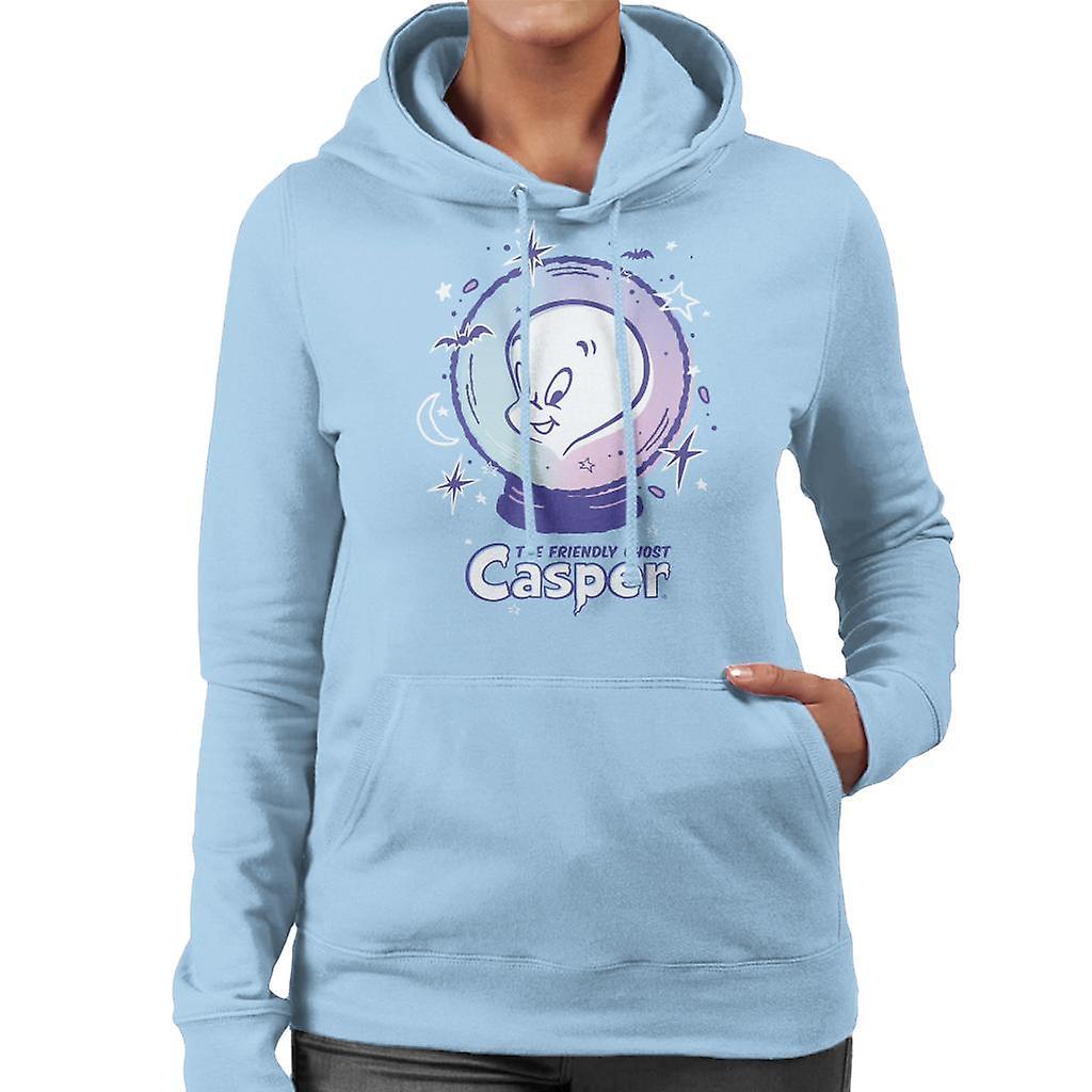 Casper The Friendly Ghost Crystal Ball Women's Hooded Sweatshirt Sky Blue Small