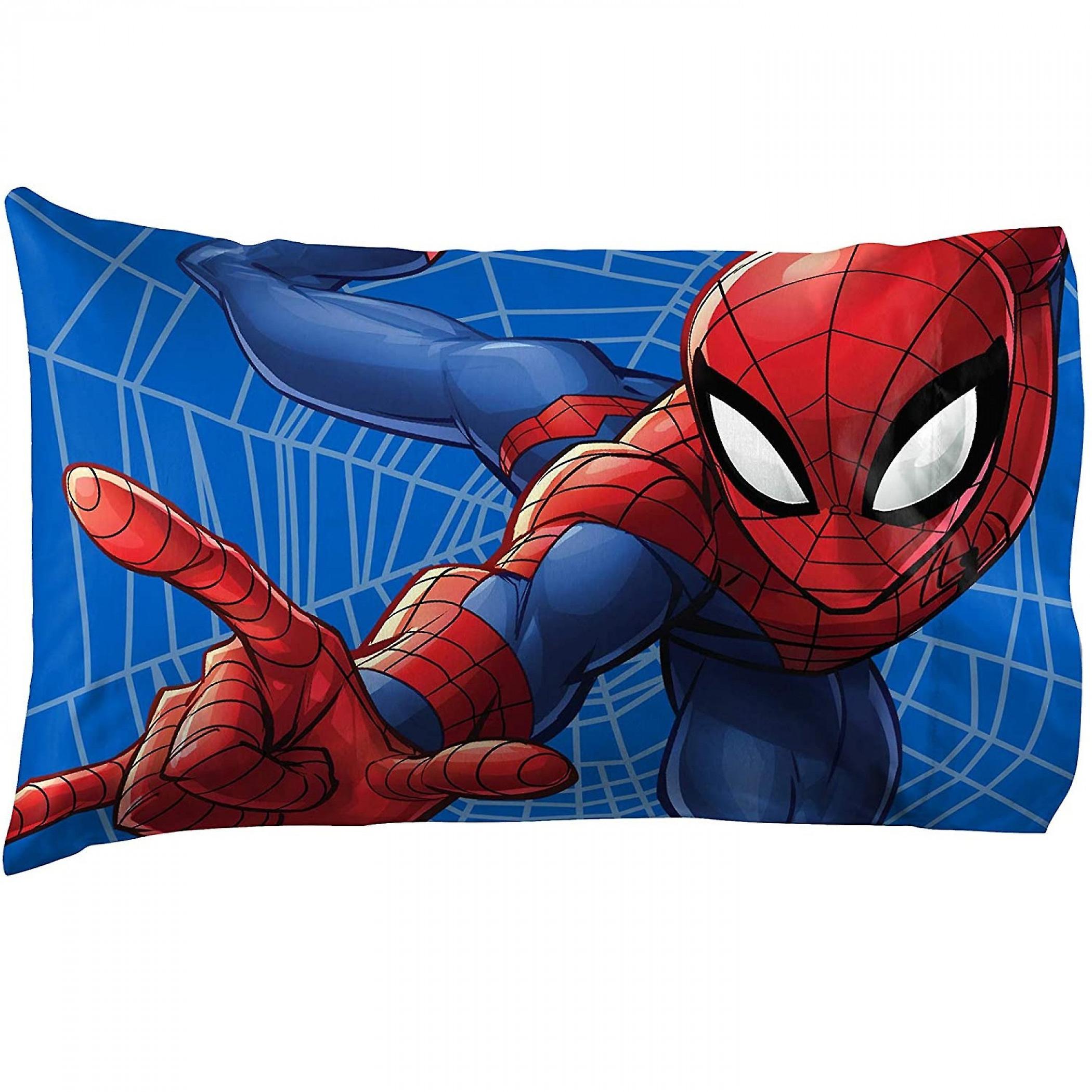 Marvel Spider-Man Web Sides Pillow Case Grey