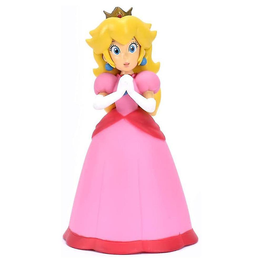 Mingerda Super Mario Bros Collectible Model Doll Ornament Action Figures Toys Kids Gifts Home Decoration Princess Peach