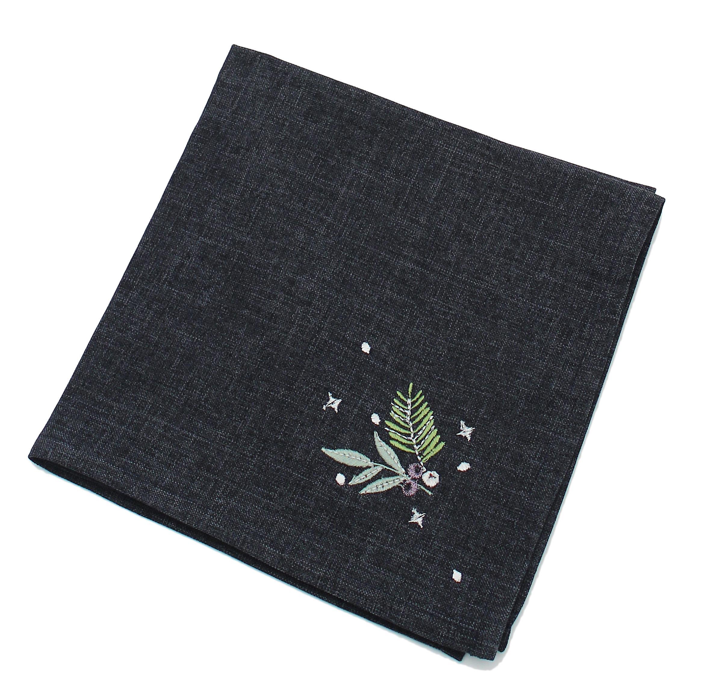 Peggy Wilkins Juniper Embroidered Napkin 18" x 18" Pewter/Multi 45cm X 45cm