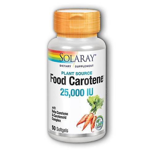 Solaray Food Carotene, 25, 000 IU, 50 Softgels (Pack of 1)