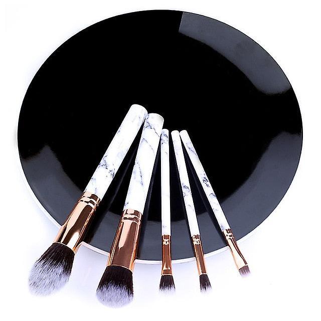 Slowmoose Set Of Marble Design Makeup Brushes Grey White