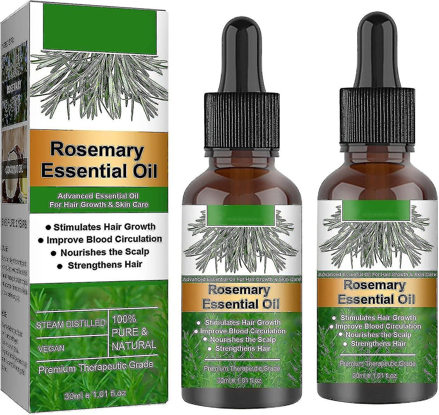 Bxs 3 Pcs Rosemary Oil For Growth, Rosemary Oil, Rosemary Oil Nourishes Hair, Rosemary Oil Stimulates Gr