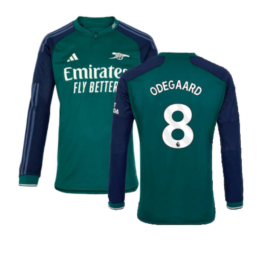 Adidas 2023-2024 Arsenal Long Sleeve Third Shirt (Odegaard 8) Green Medium 38-40 inch Chest