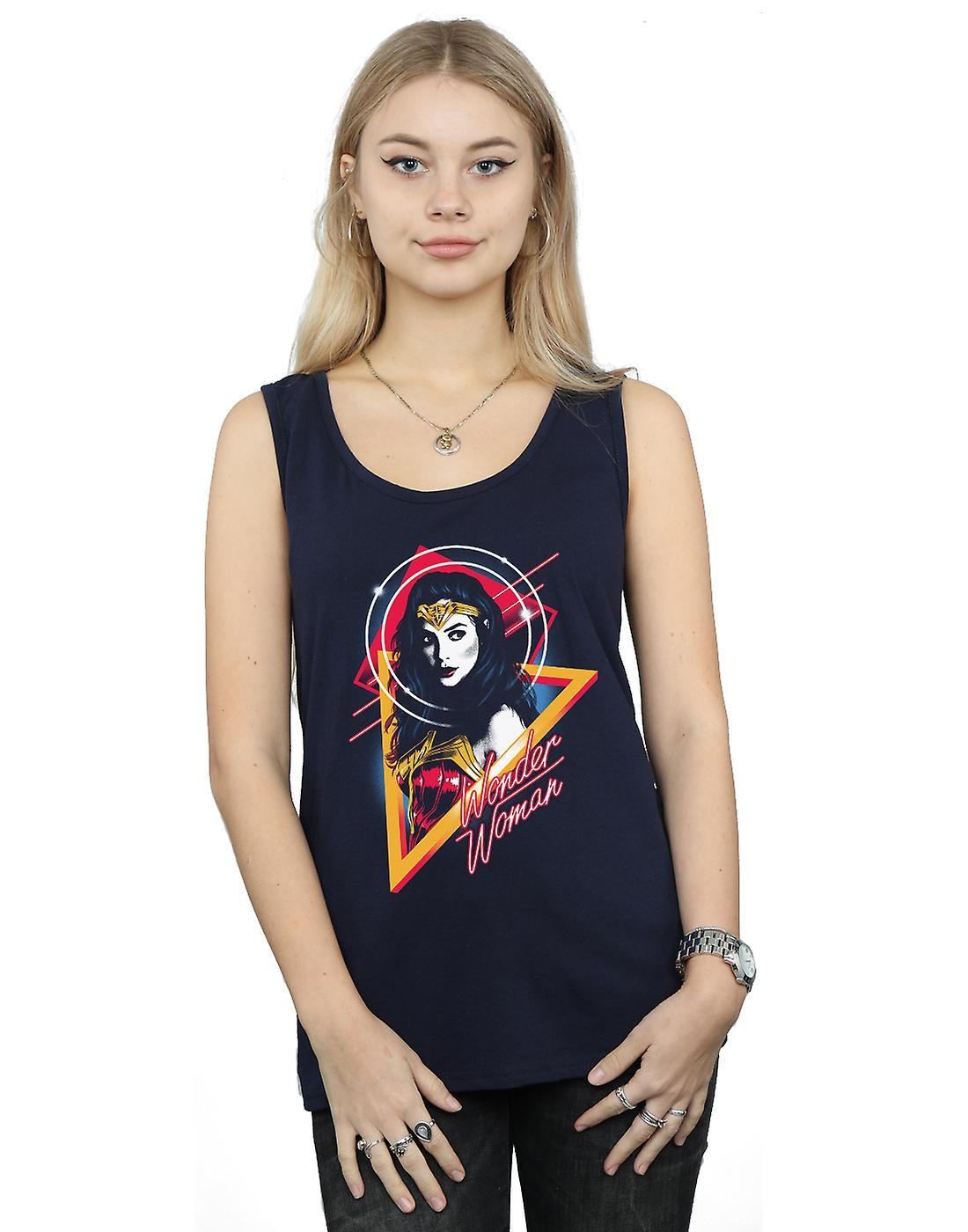 Absolute Cult DC Comics Women's Wonder Woman 84 Diana 80s Triangle Vest Black Medium