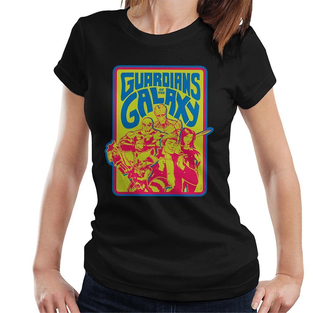 Marvel Guardians Of The Galaxy Retro 70s Women's T-Shirt Black XX-Large