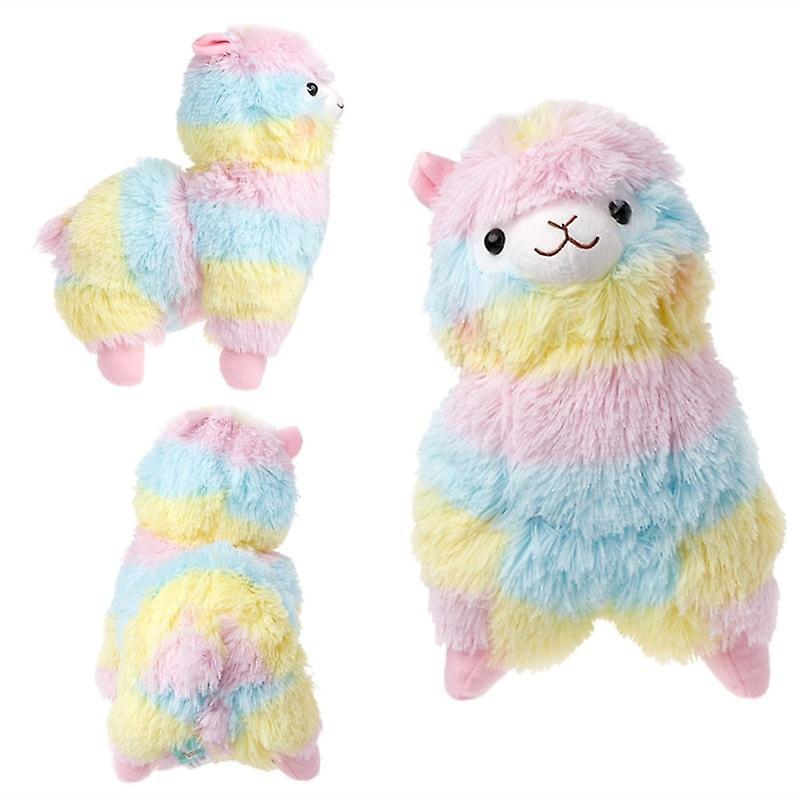 Slowmoose Unique Shaped, Rainbow Alpaca Stuffed And Plush Toy