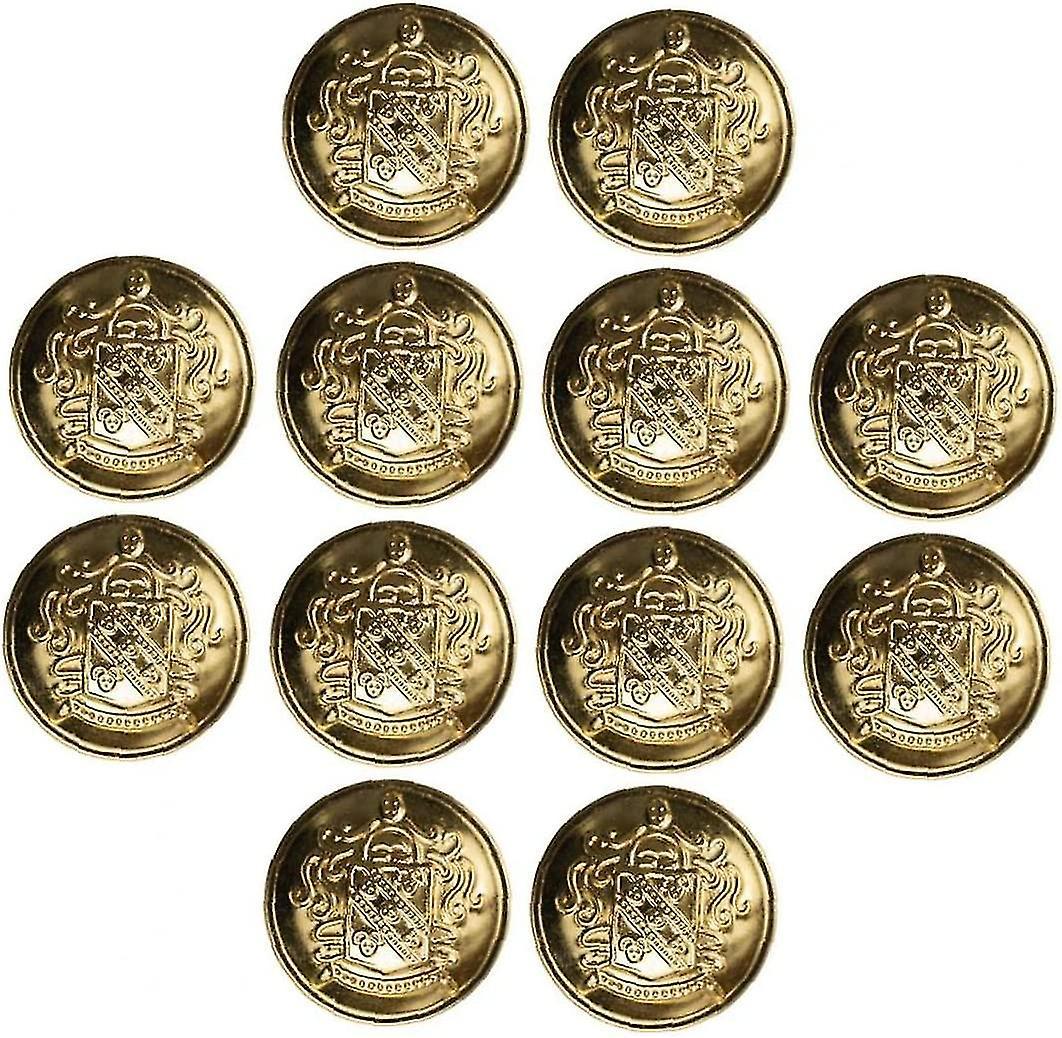 Syhmy Brass Blazer Button Set 25mm 3d Vintage Golden Button For Blazers, Suits, Sport Coats, Uniform And Jackets (gold12pcs) copper