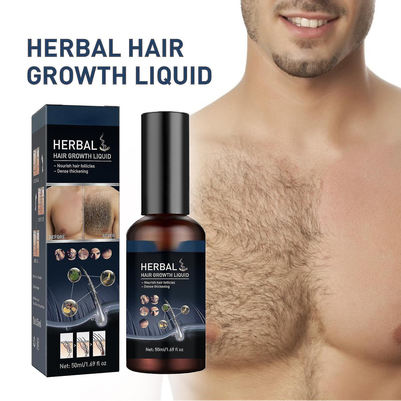 Elriven Body Hair Growth Liquid Strong Repairs And Maintenance Growth Hair Liquid Beard Chest Hair Fast Thick Growth Hair Liquid 3pcs