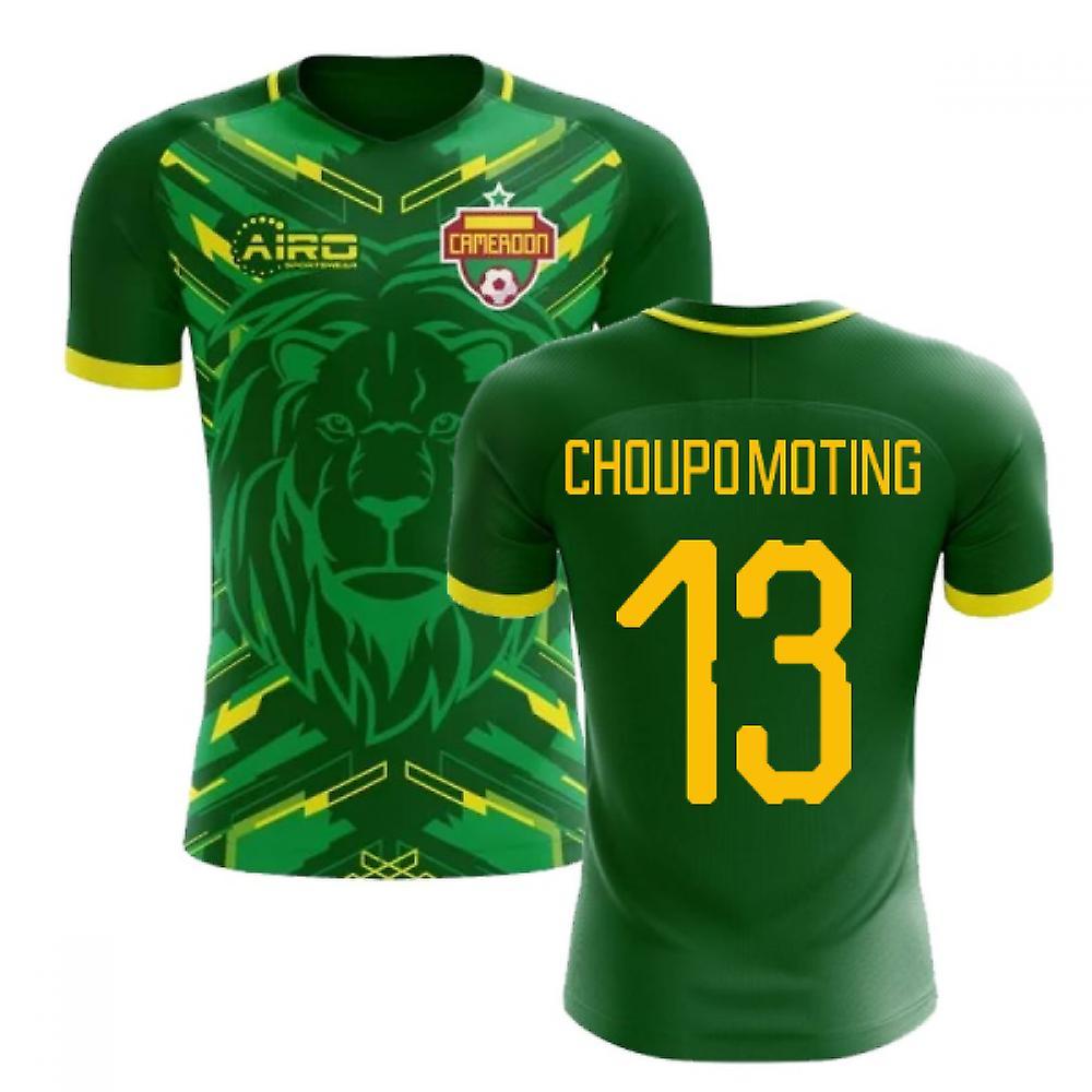 Airo Sportswear 2023-2024 Cameroon Home Concept Football Shirt (Choupo Moting 13) - Kids Green XLB 32-35 inch Chest (81.5/88.5cm)