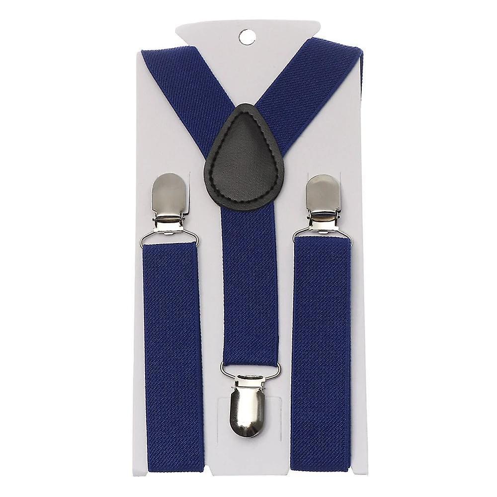 Slowmoose Adjustable Elastic Suspenders And Bow Tie type 2-royal blue