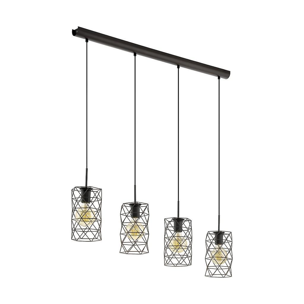 Eglo Lighting Estevau 4 Light Ceiling Pendant Bar Dark Brown, E27