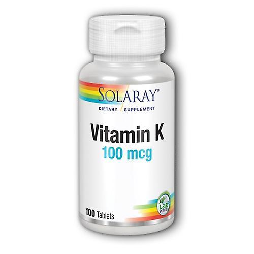 Solaray Vitamin K, 100 mcg, 100 Tabs (Pack of 1)