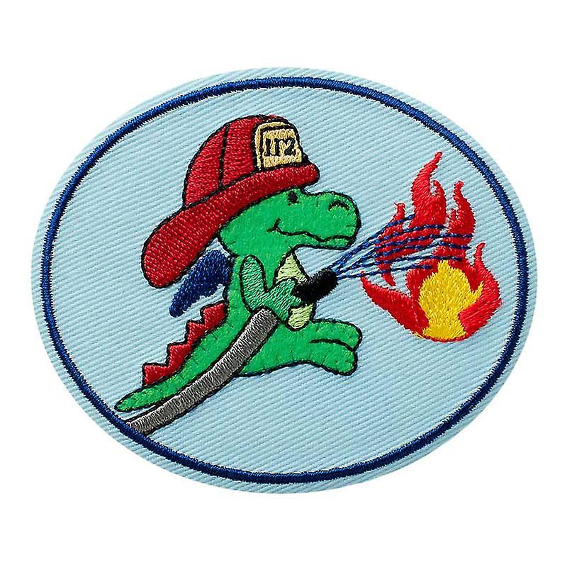 Mono-Quick Dragon Firefighter Animal - Patch, Iron-on patch, Iron on, Size: 8.2 x 6.9 cm