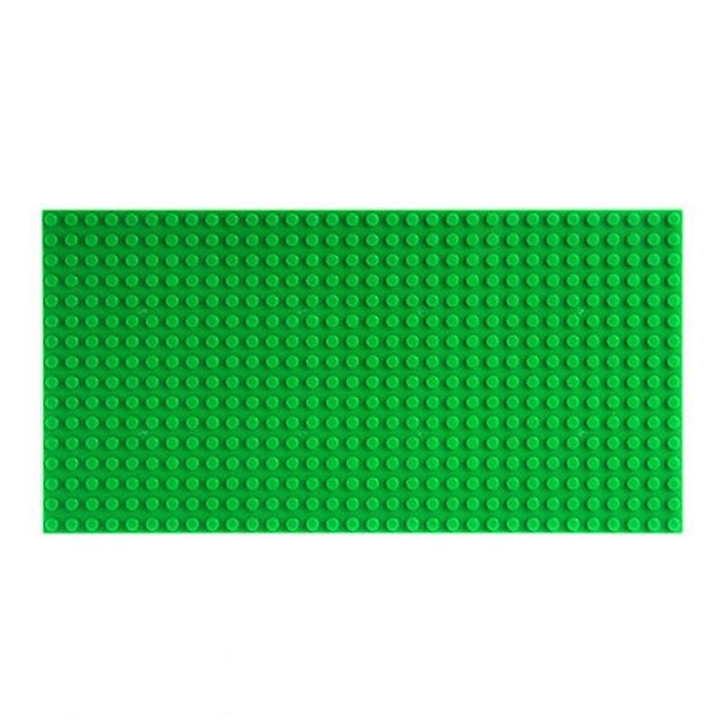 Slowmoose Plastic Blocks Legal Base Plates - Compatible City Classic 12.8X25.6 cm green