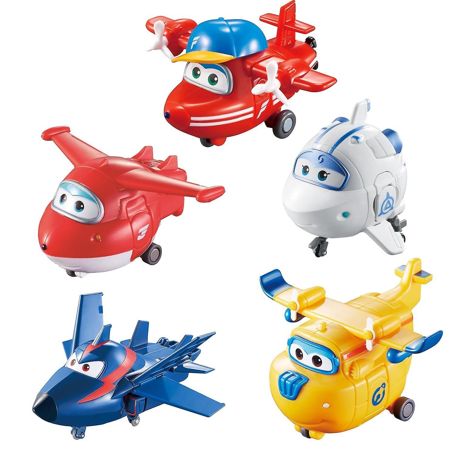 2-Pack Master Flyers Super Wings Transform Aircraft Figures 5cm