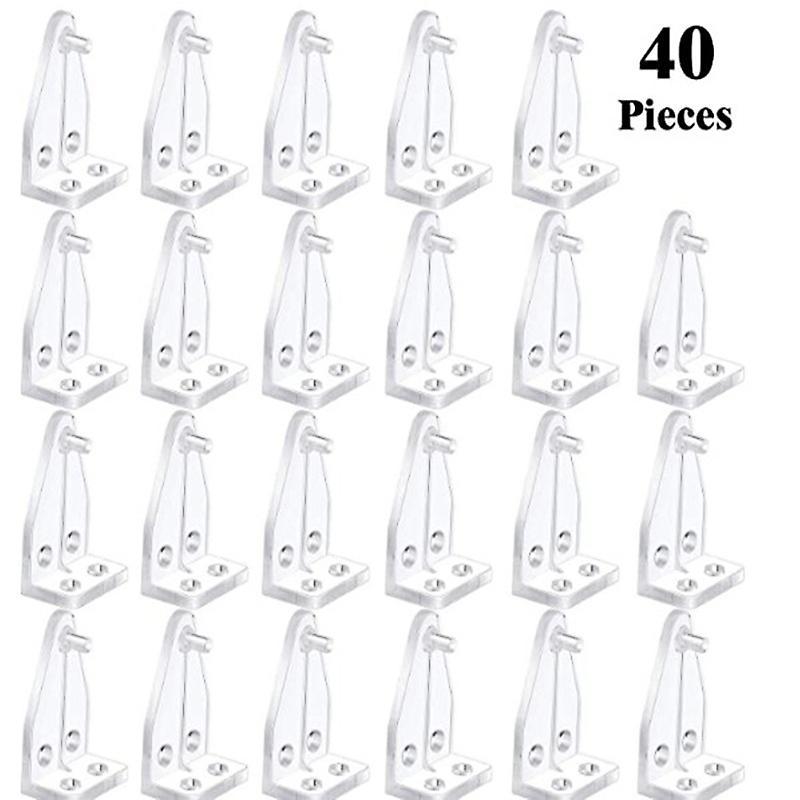 Sztxj 40 Pieces 1 Inch Hold Down Brackets Clear Plastic Blinds Hooks Blind Holder Replacements for 1 Inch Mini Horizontal Blinds Shades Windows Doors