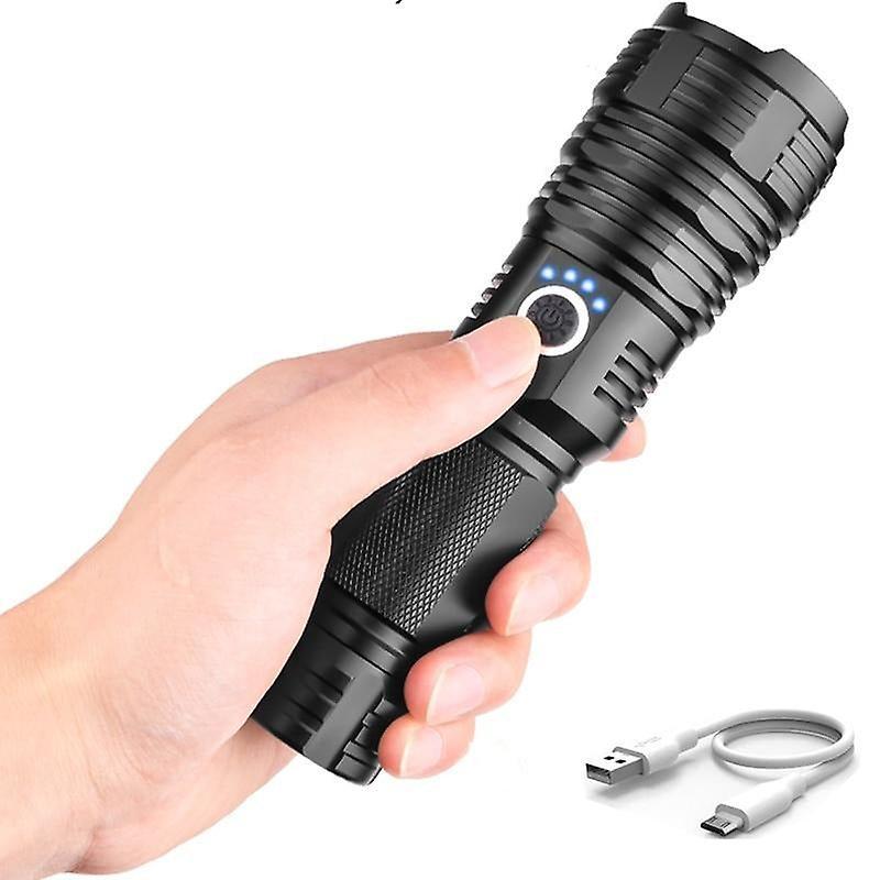 Slowmoose Most Powerful Led Flashlight -rechargeable Usb Zoomable Torch Package G