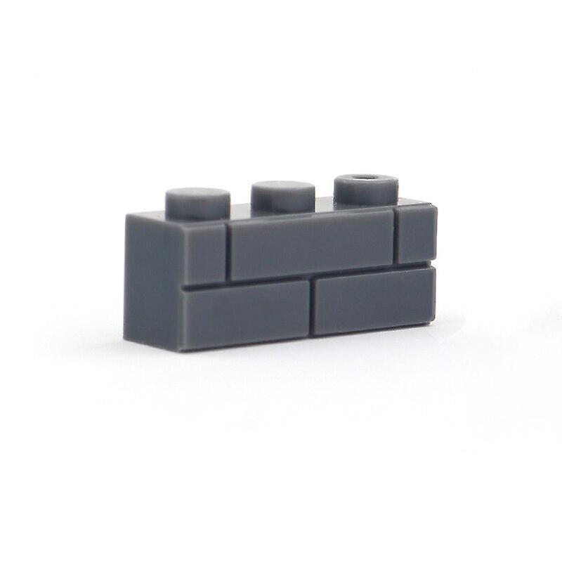 Slowmoose 1x3 Dots Bricks - Wall Building Blocks, Cube City Part Houses Black