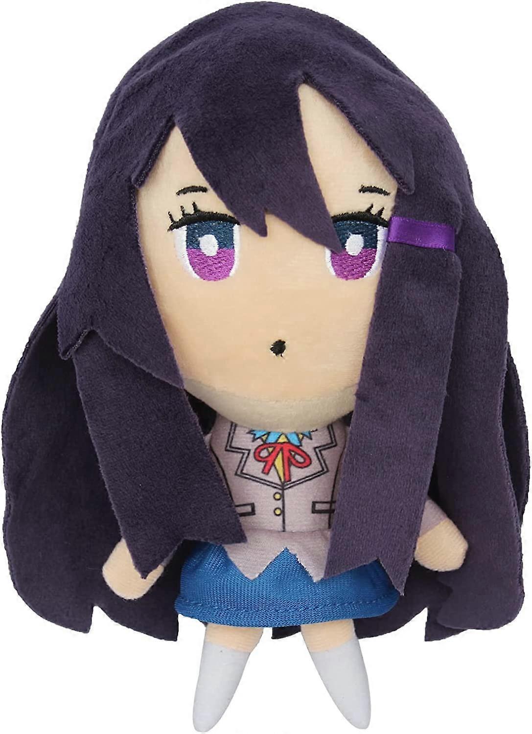 Ubiuo 21.5cm/8.5in DDLC Plush, Anime Game Plushie Toy for DDLC Fans (Yuri)