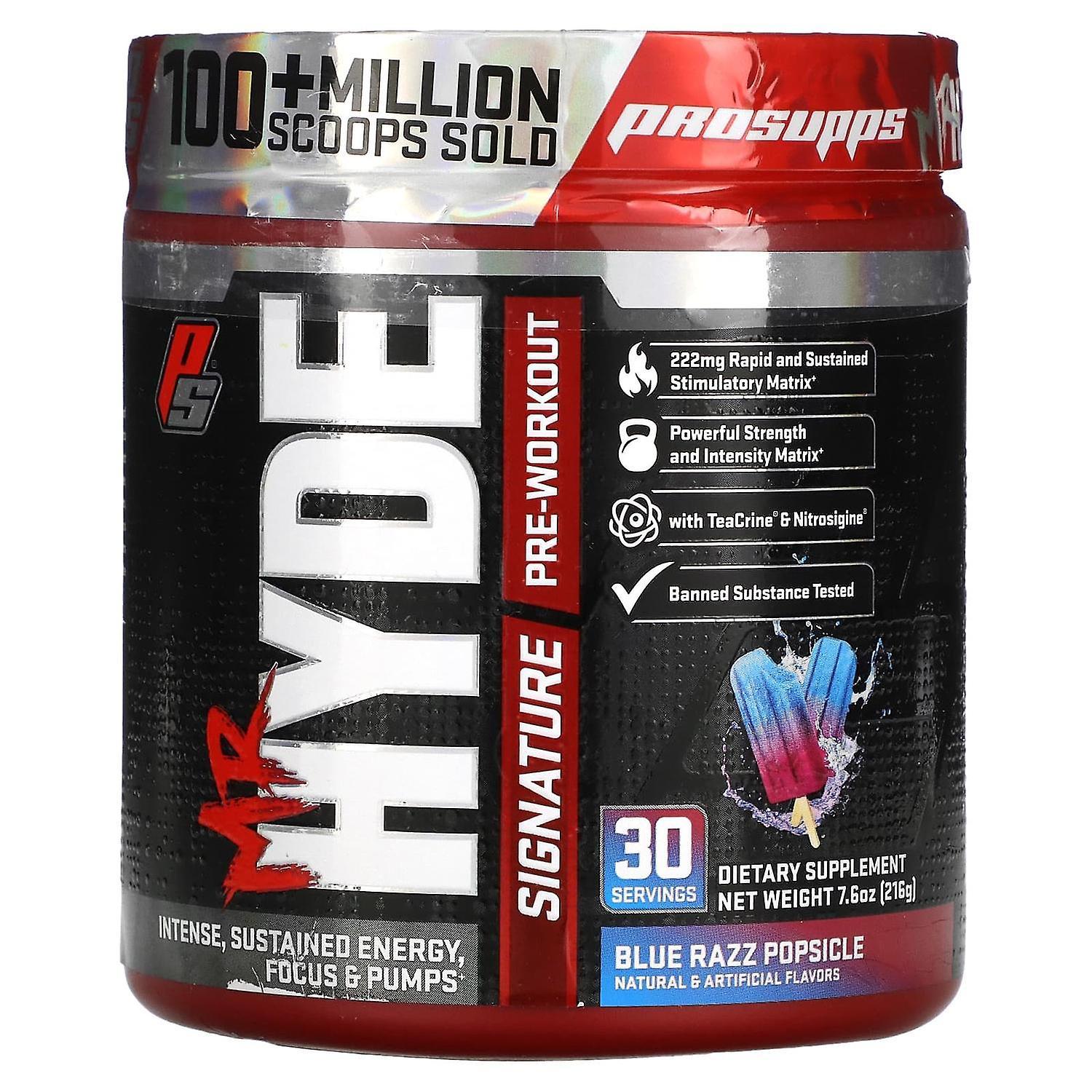 ProSupps, Mr. Hyde, Signature Pre Workout, Blue Razz Popsicle, 7.6 oz (216 g)