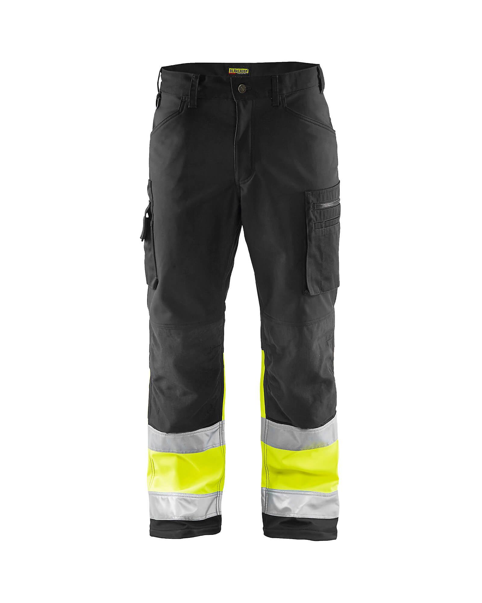 Blaklader 1562 hi-vis softshell trousers - mens (15622517) Black/yellow